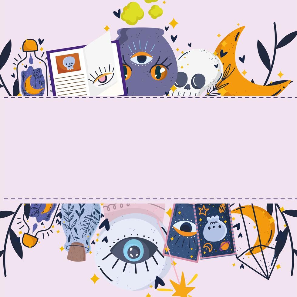 magical cartoon banner vector