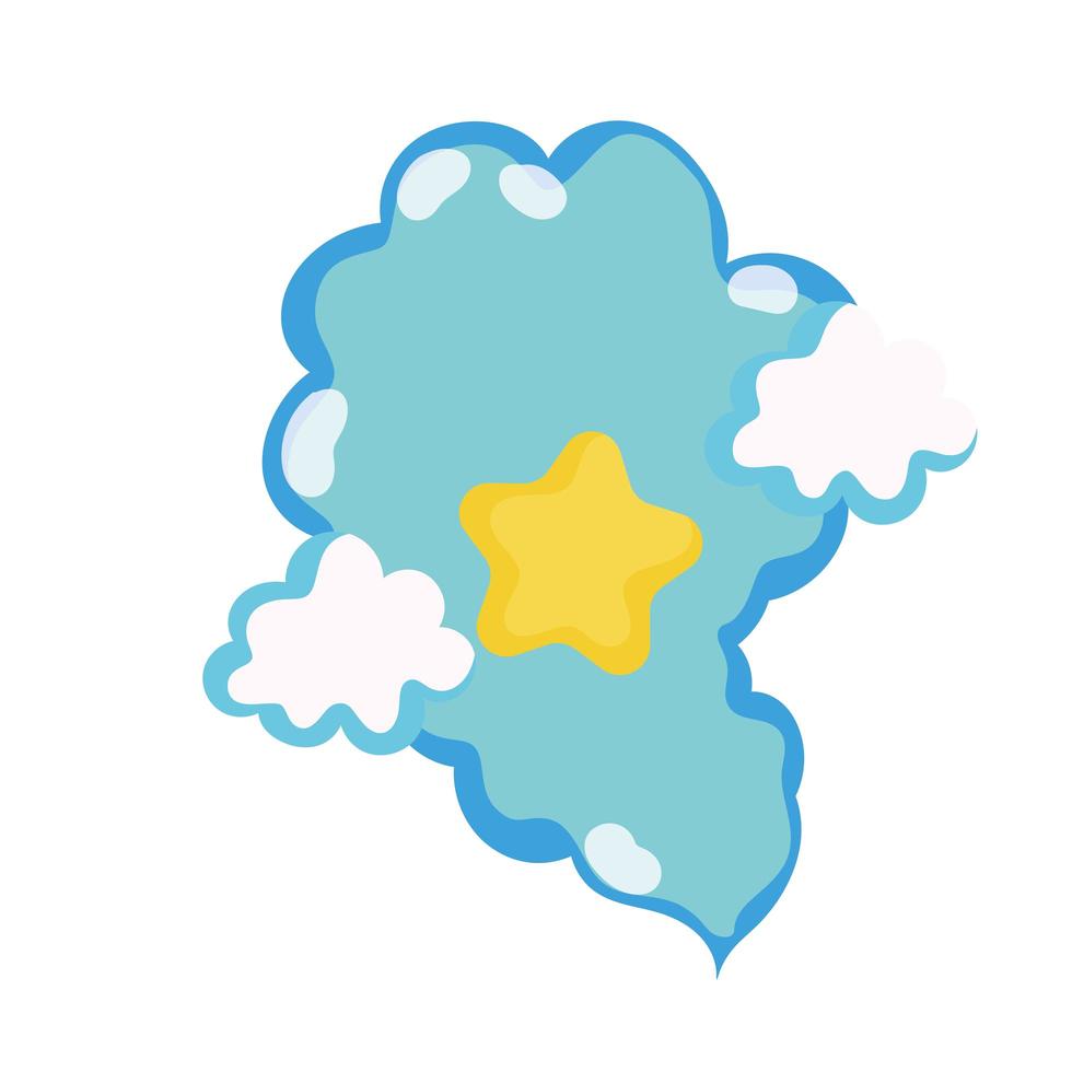cloud and stars weather vector