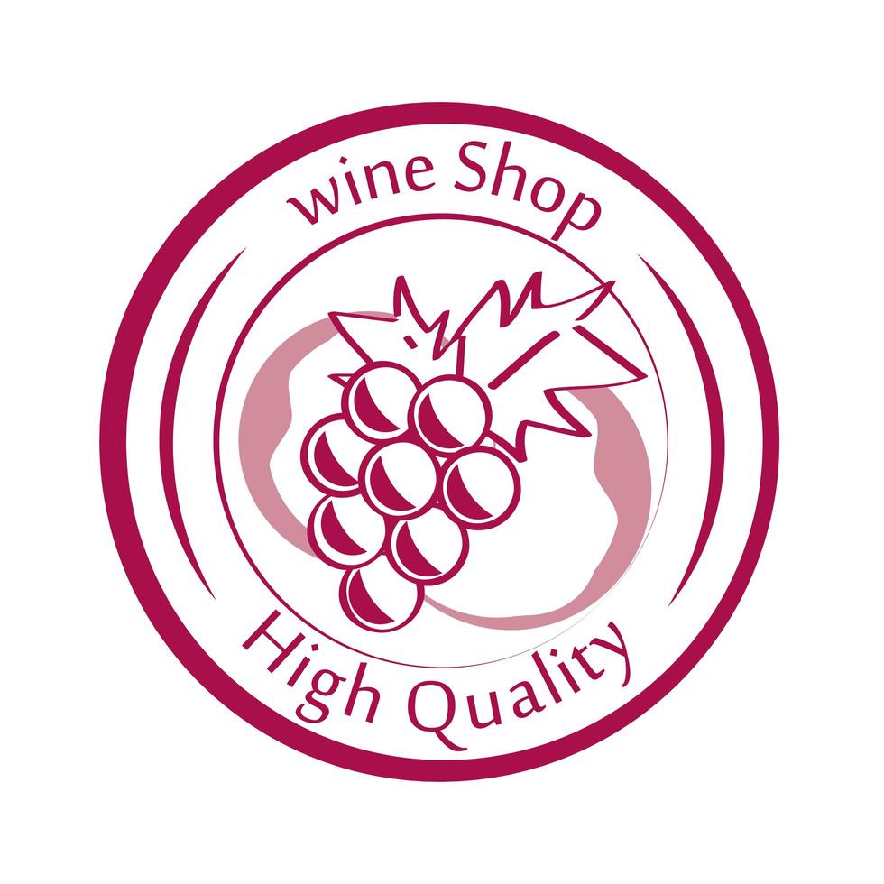 wine shop label vector