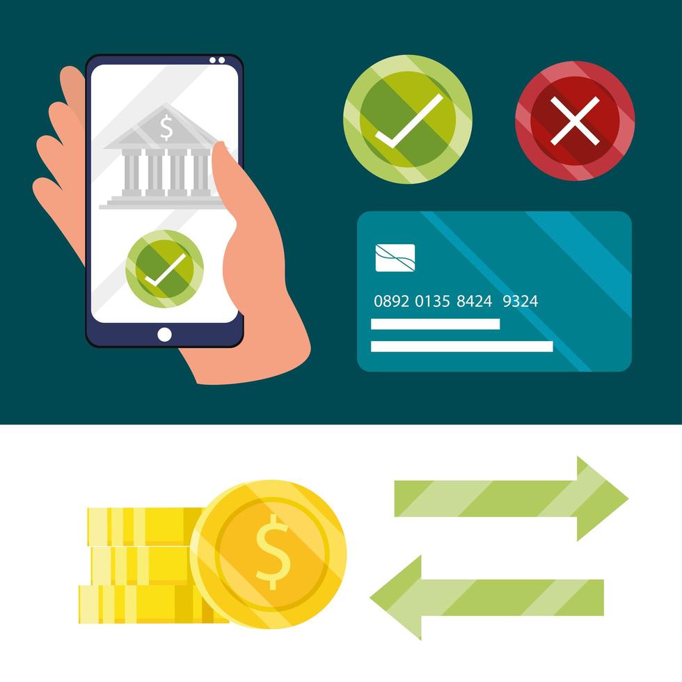 online money banking vector