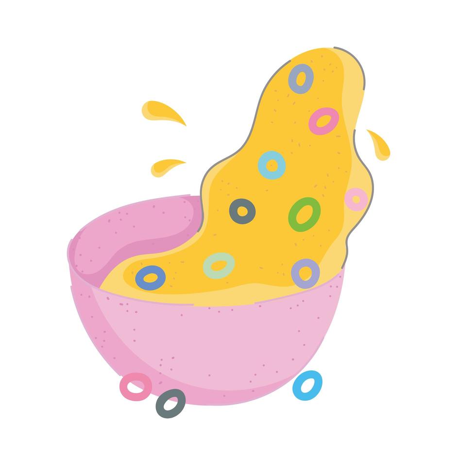 cereal breakfast cartoon vector
