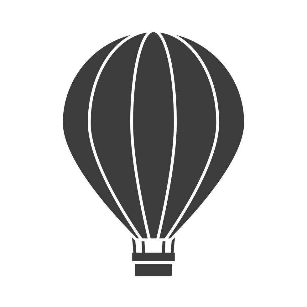 silhouette balloon air hot vector