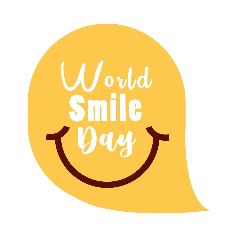 world smile day bubble vector