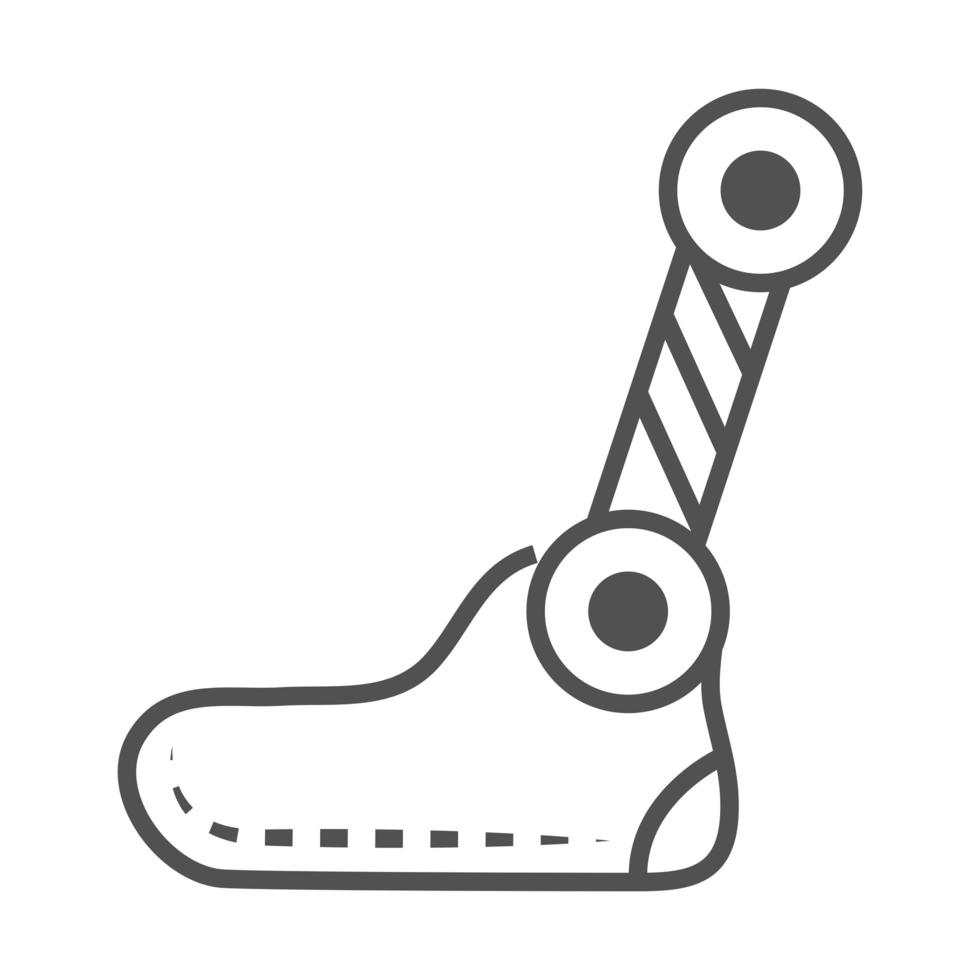 foot prosthesis icon vector
