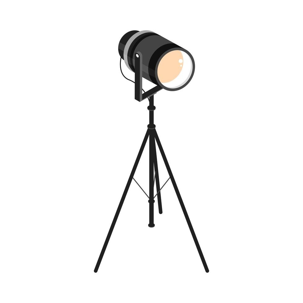 studio light on tripod vector