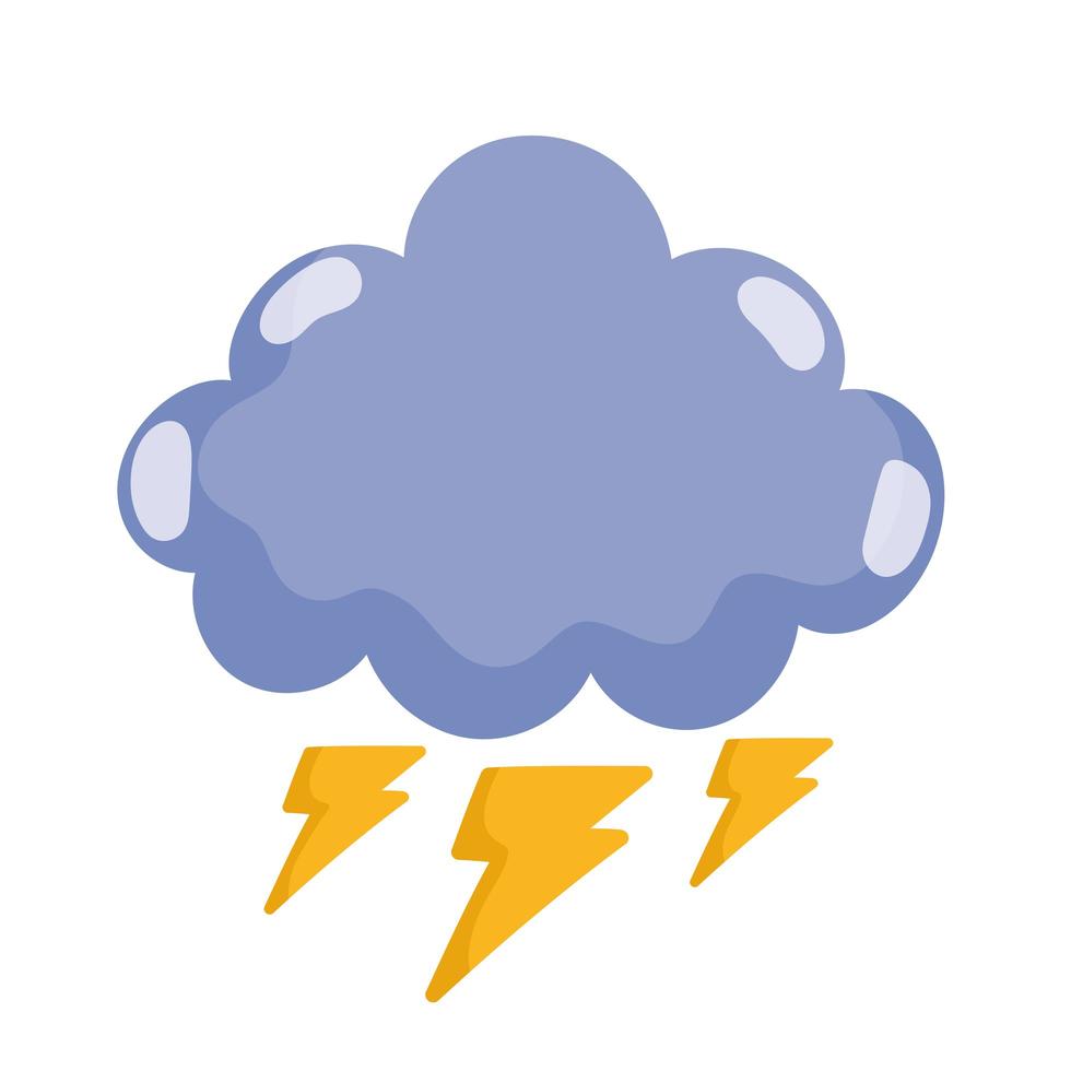 cloud thunderbolt storm vector