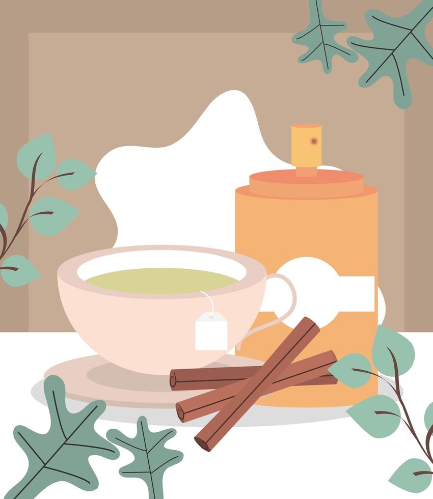 vela de aromaterapia spa vector