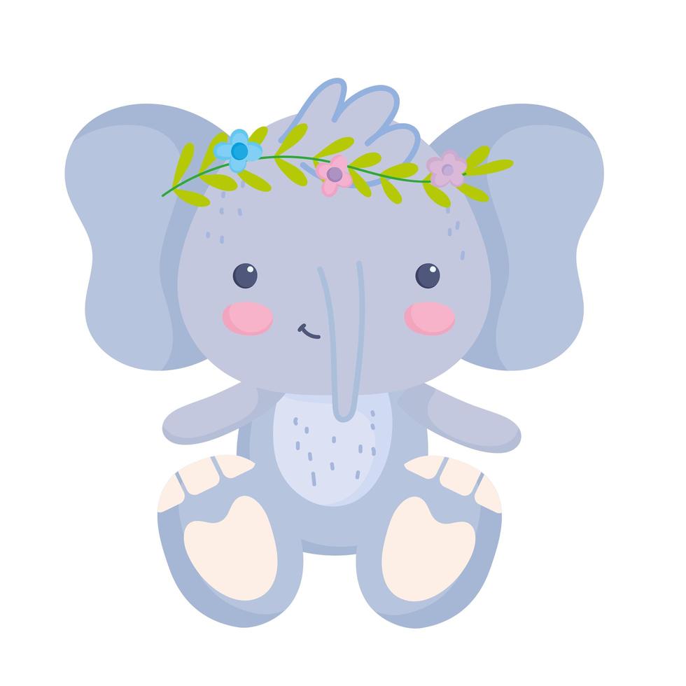 elefante de peluche de juguete vector