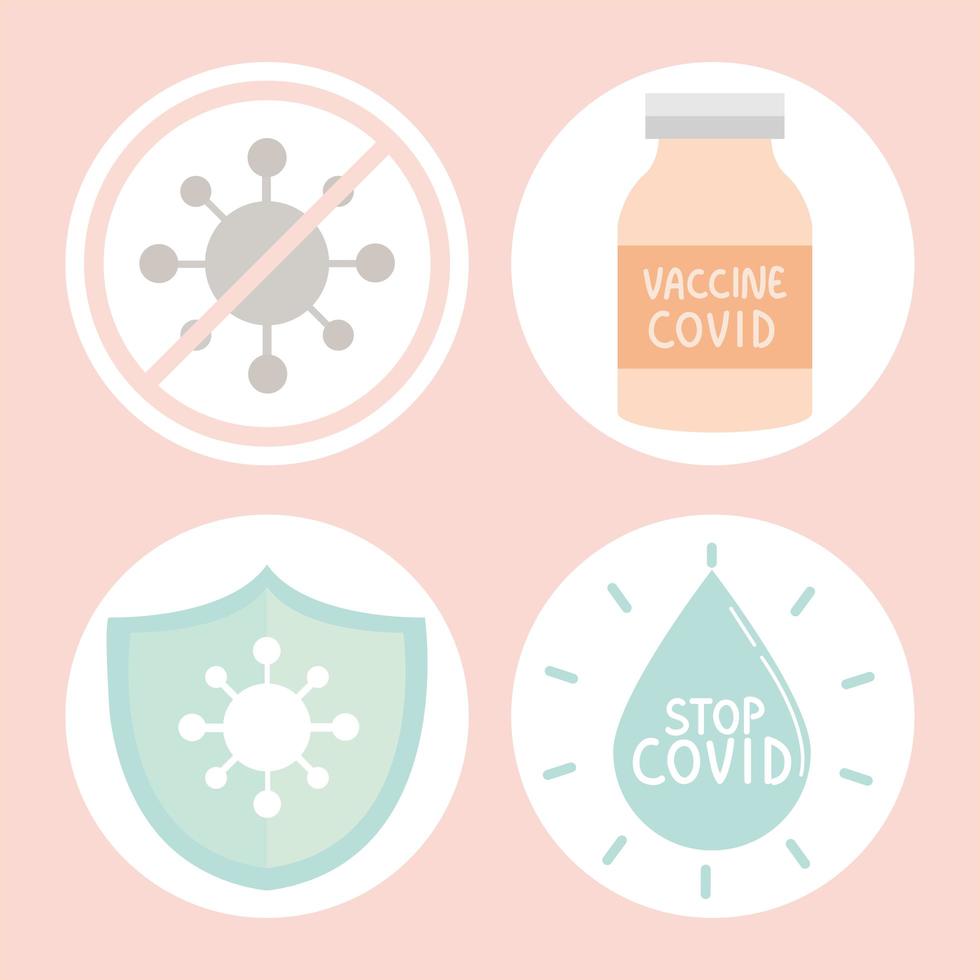 vaccine hesitancy set vector