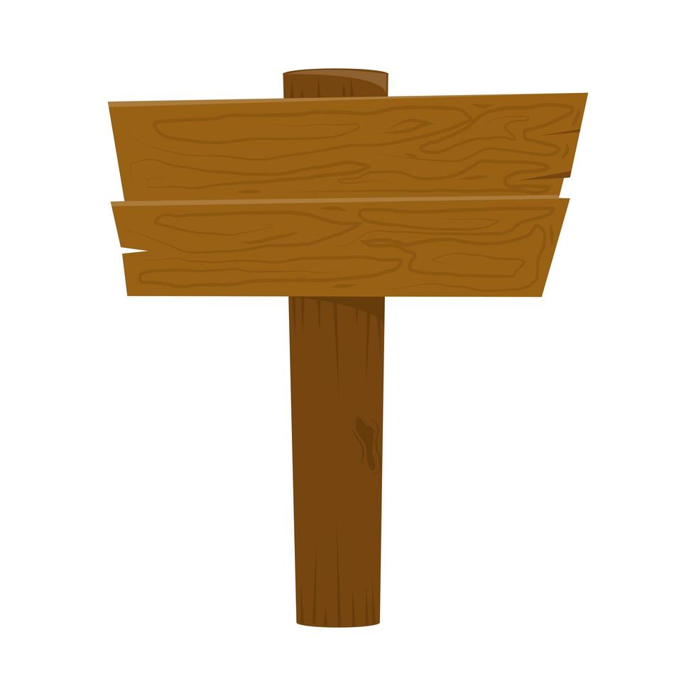 wood guidepost icon vector