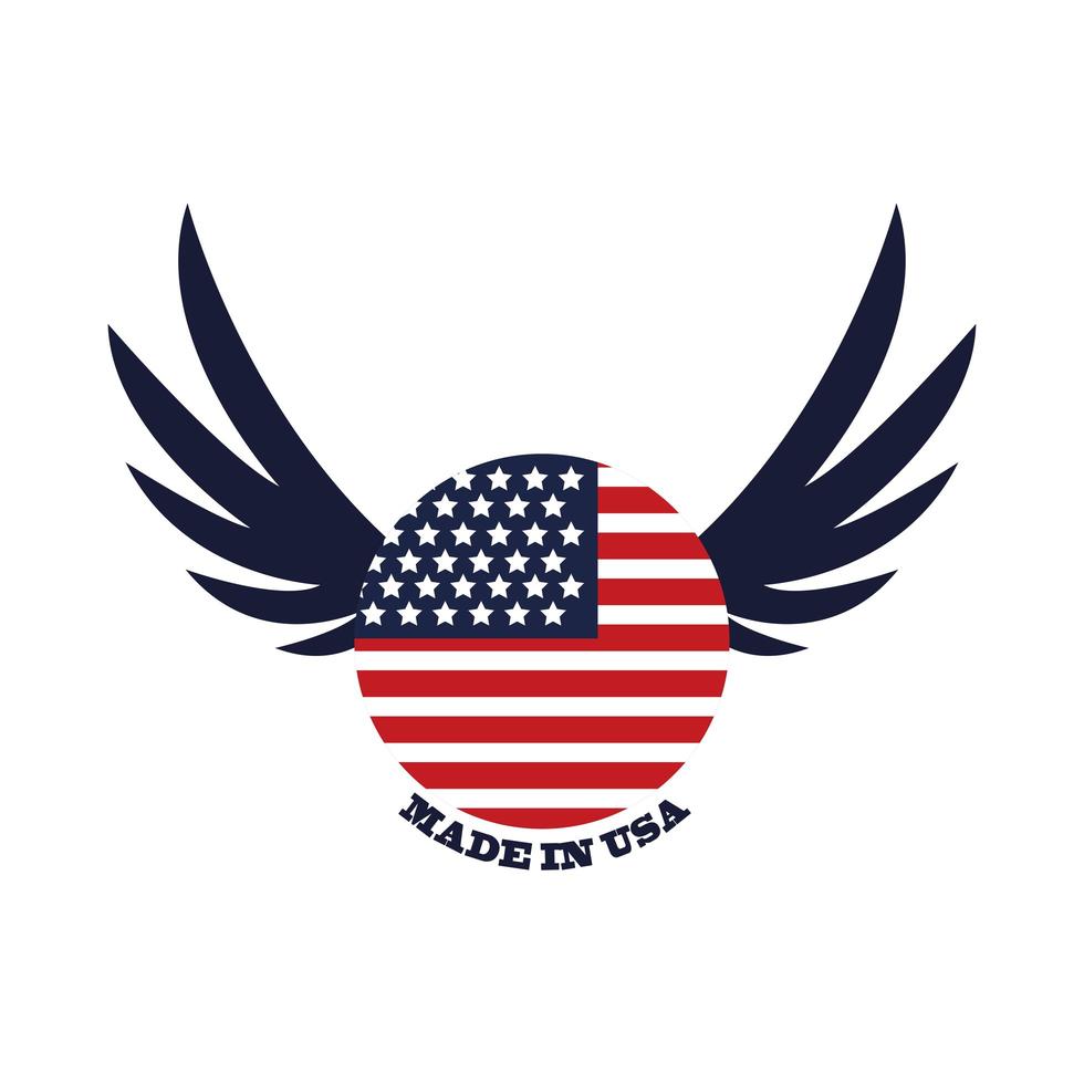 made in USA label vector