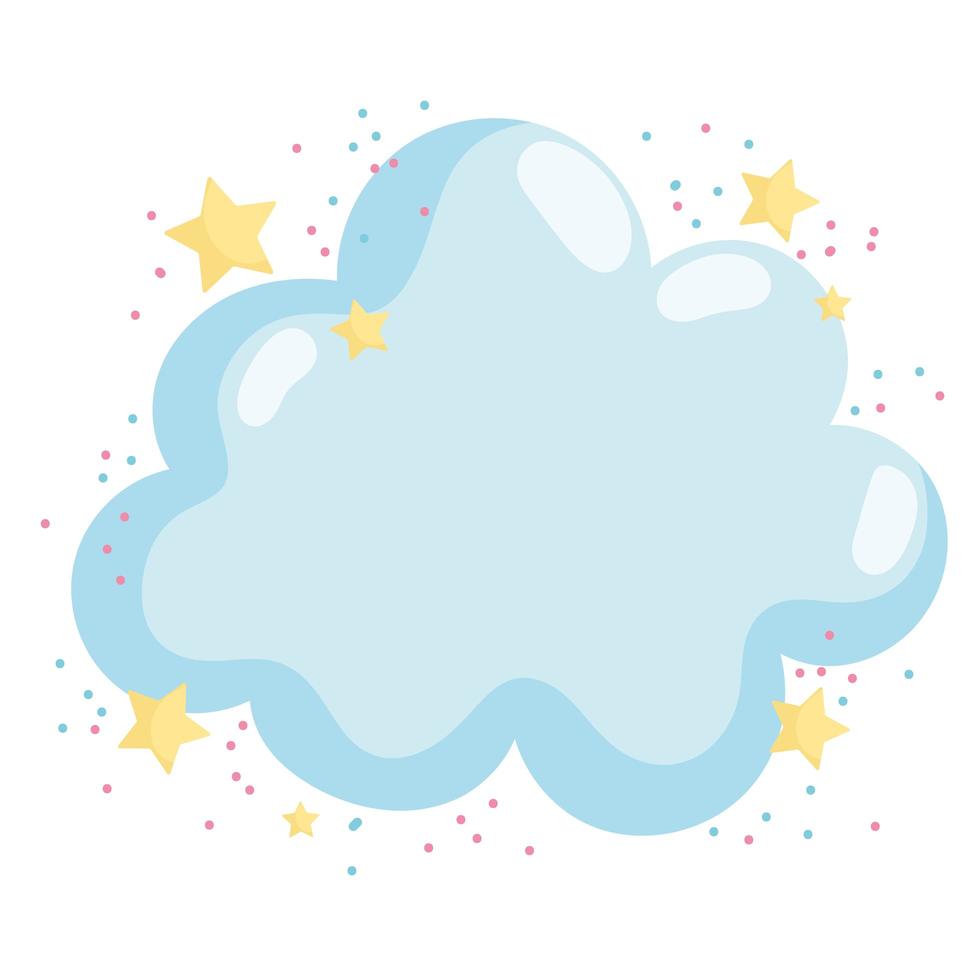 clouds stars weather cute vector
