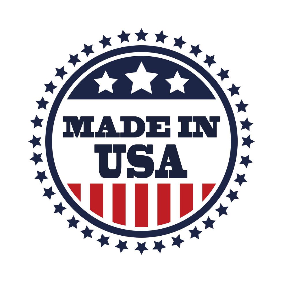 made in USA badge vector