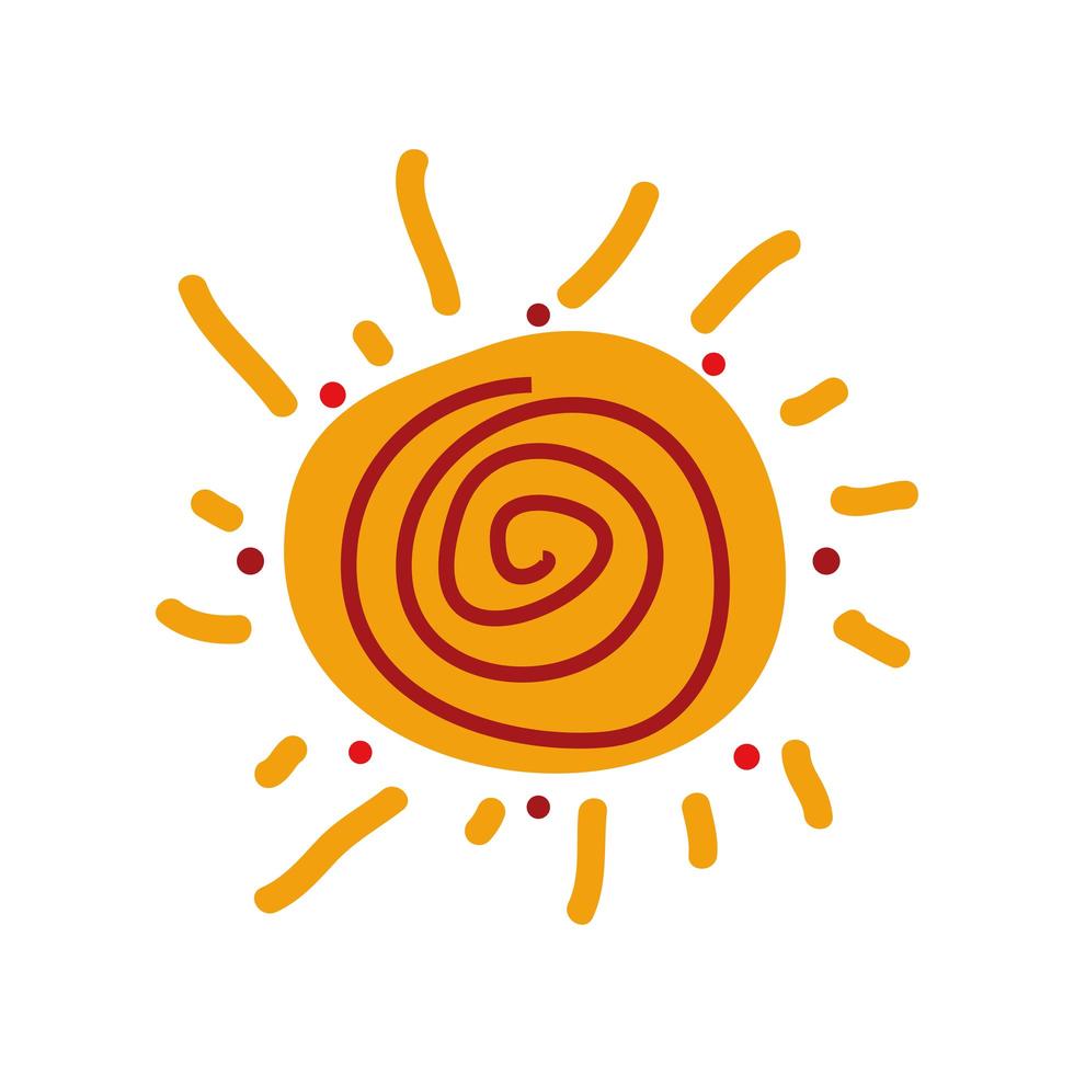 sol de arte africano vector