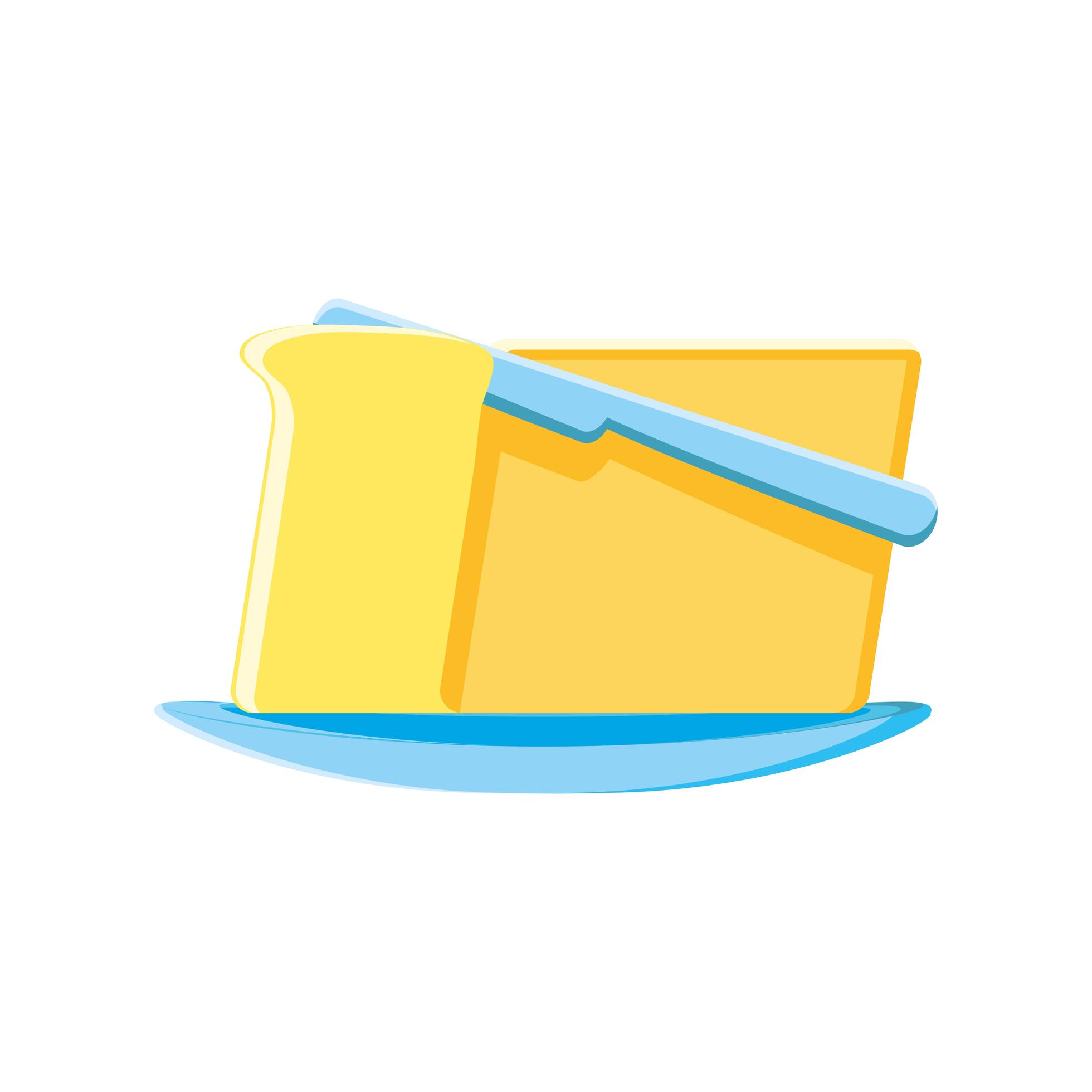 butter with knife 3720253 Vector Art at Vecteezy