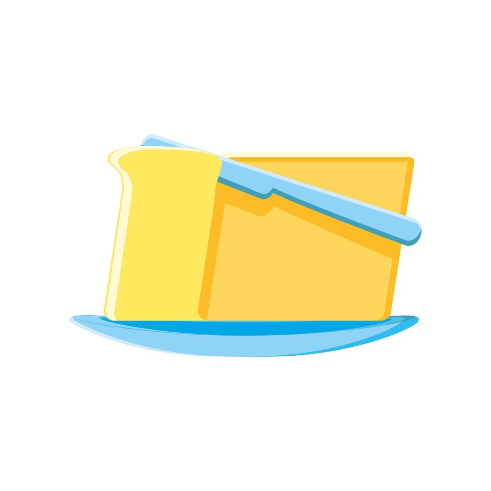 butter with knife vector