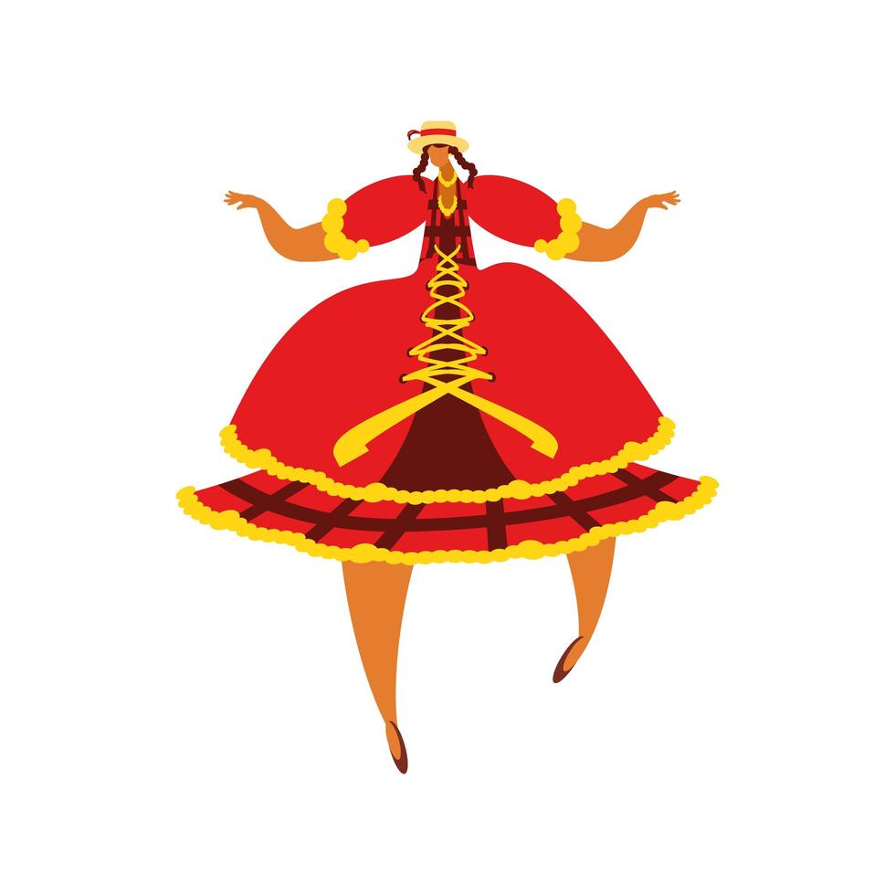 caricatura de mujer bailarina vector