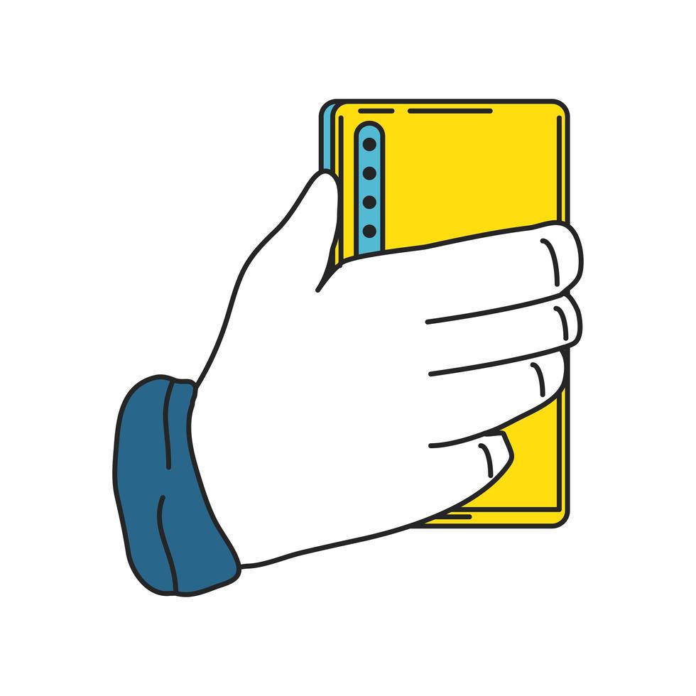 taking selfie mobile vector