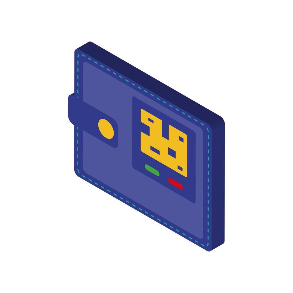 digital wallet isometric vector