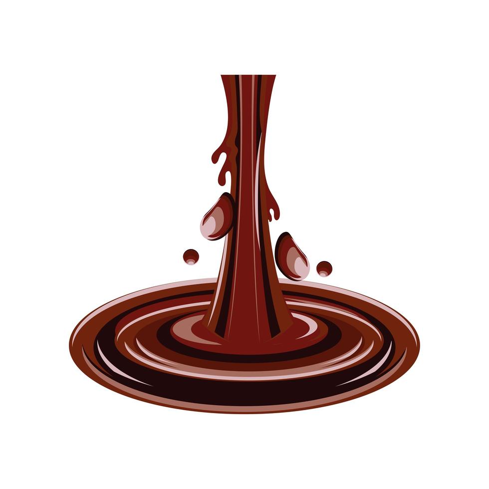 sweet flowing chocolate vector