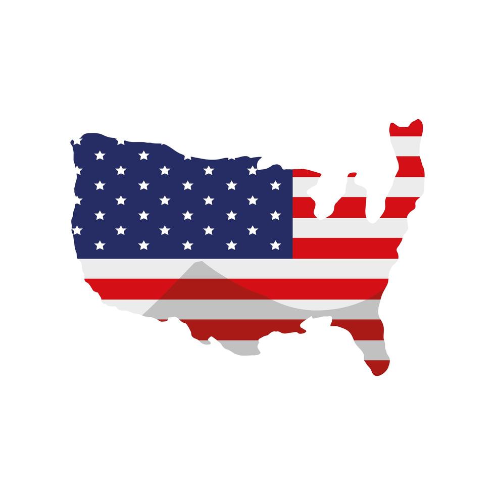 map american flag vector