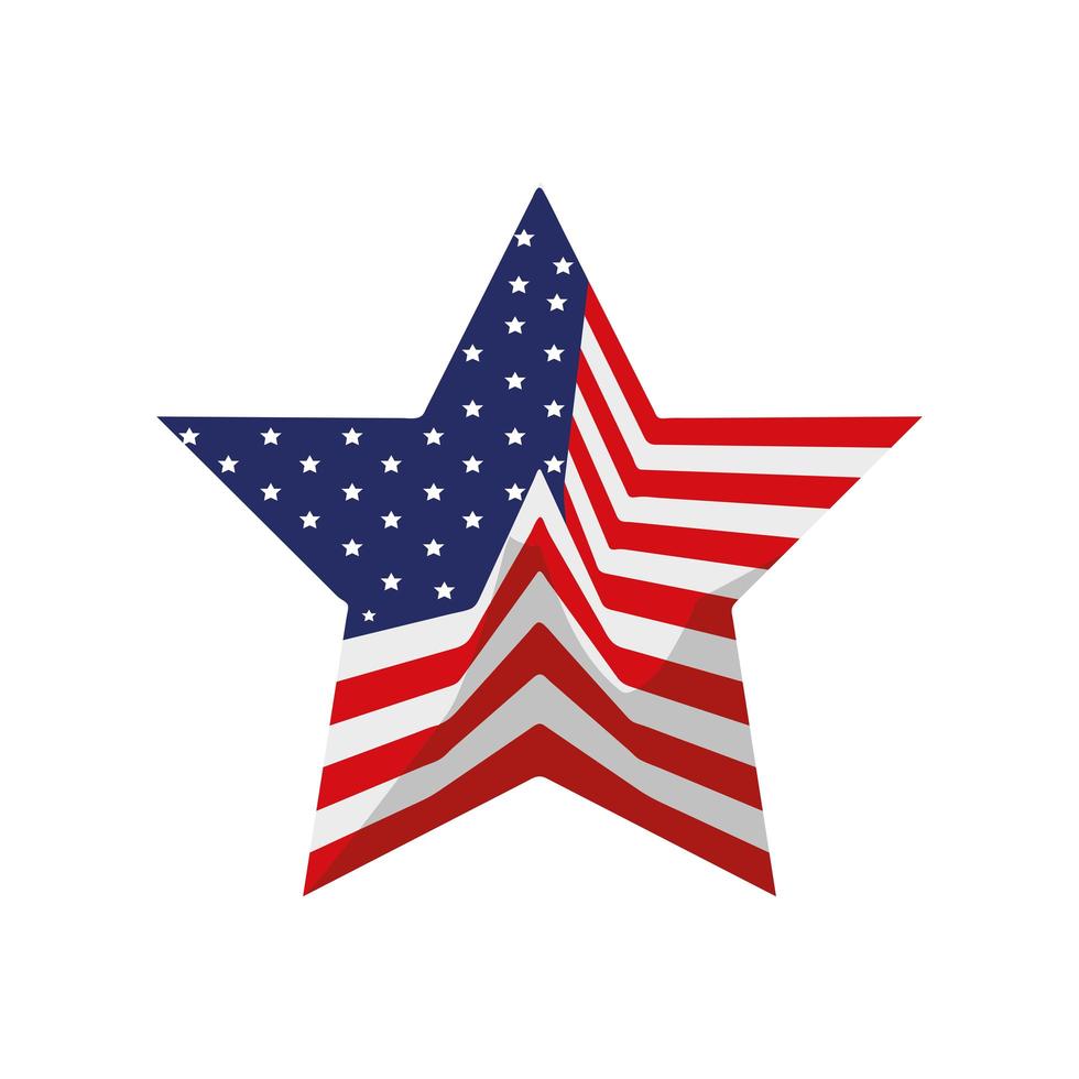 estrella bandera americana vector