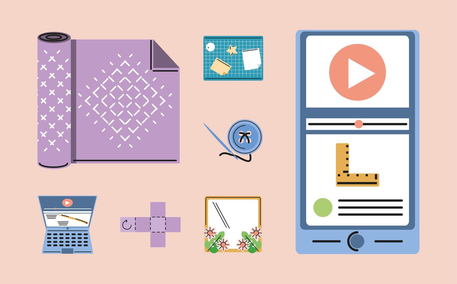 DIY online tutorial vector