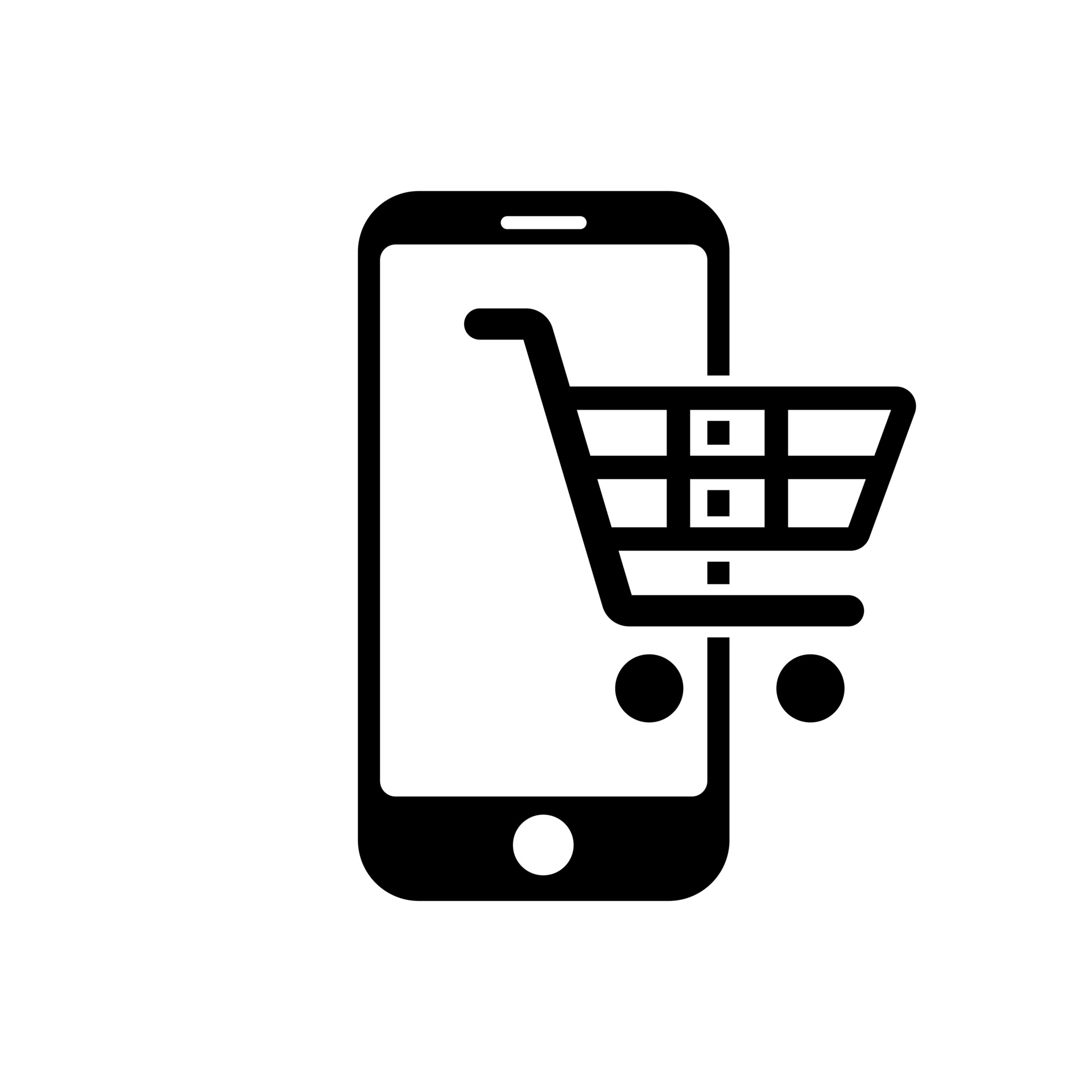 Free Icon, Buying by phone, shopping cart and telephone