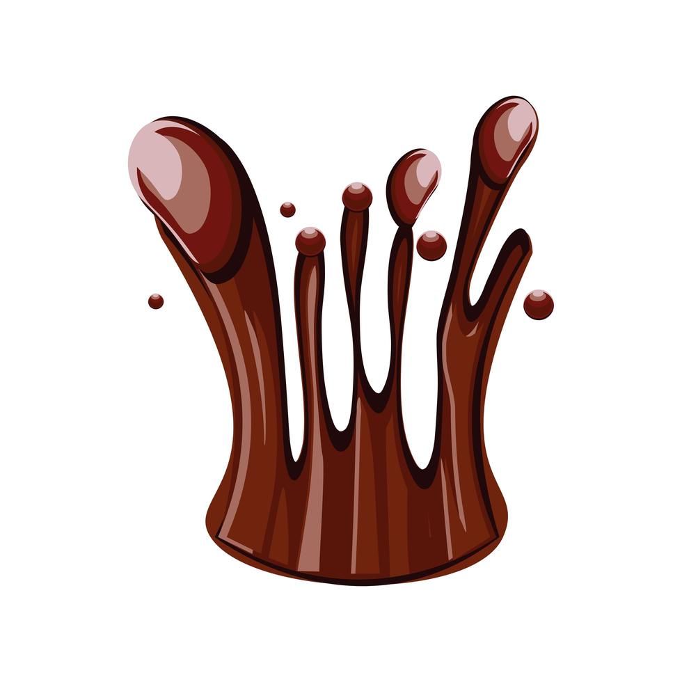 gotas de chocolate splash vector