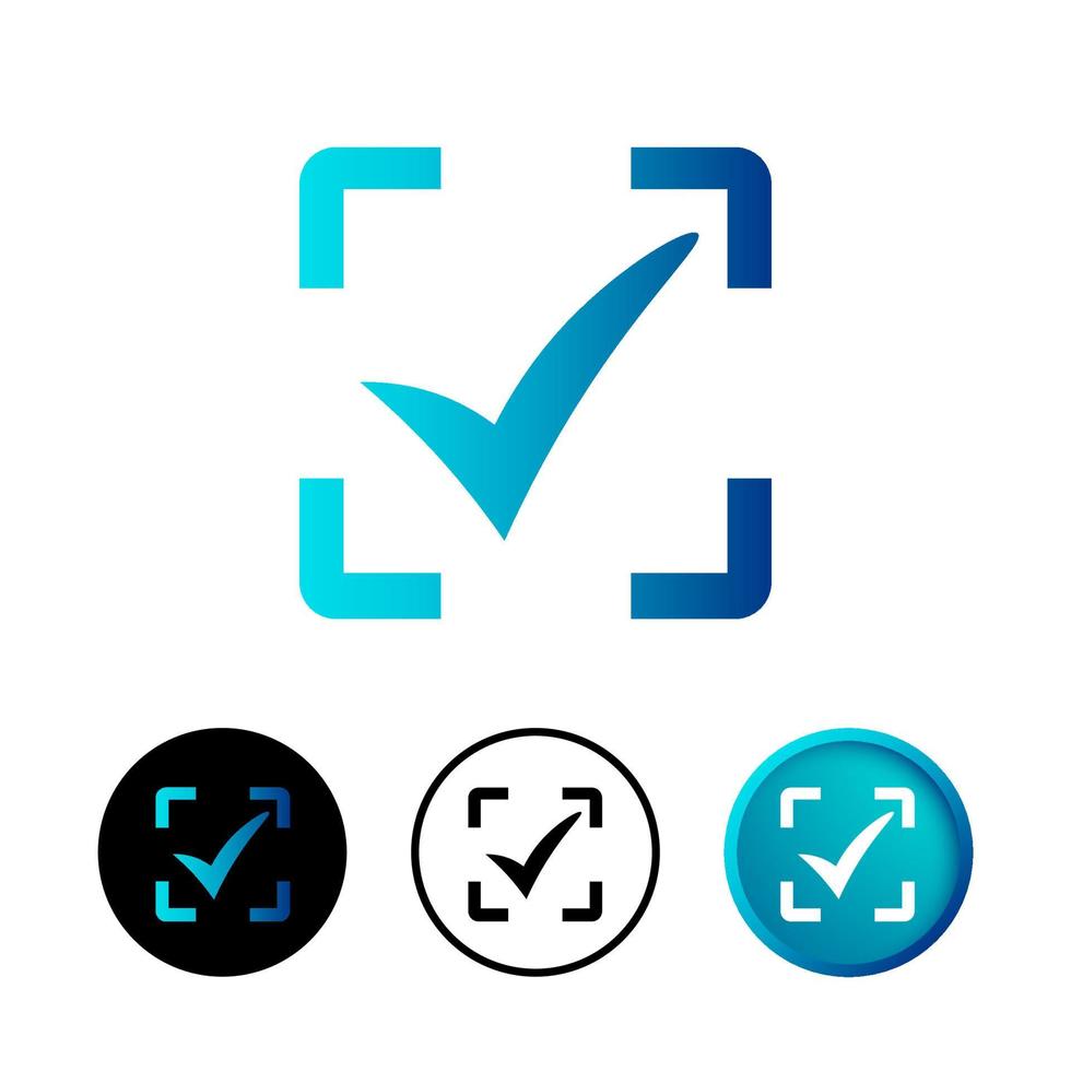 Abstract Done Icon Illustration vector