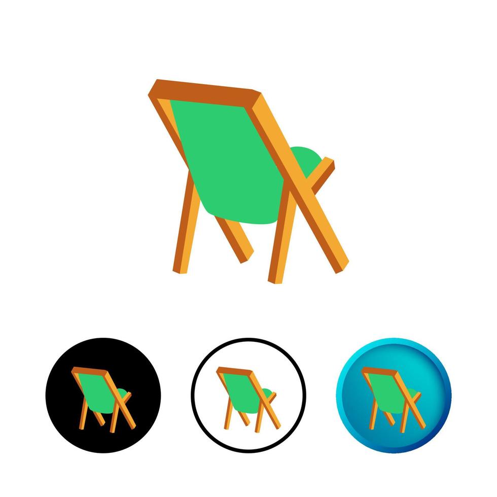 Ilustración de icono de silla de playa abstracta vector