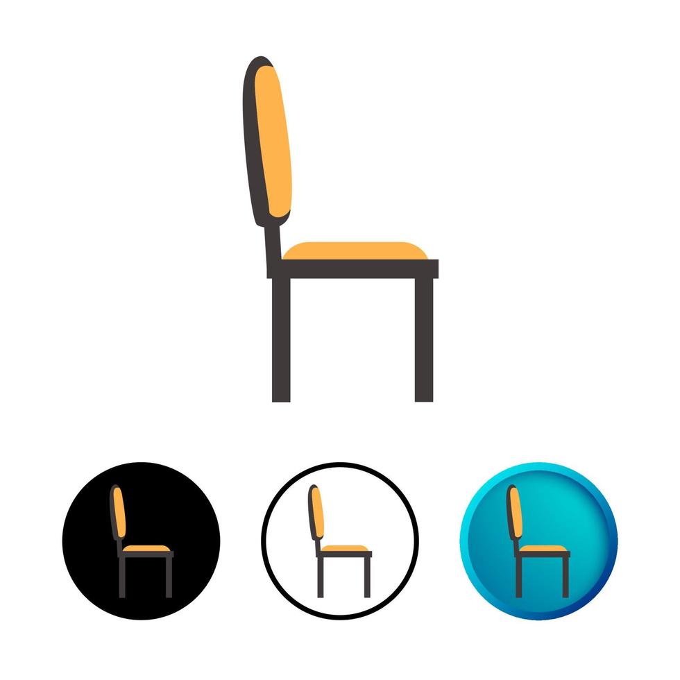 Abstract Side Chair Icon Illustration vector