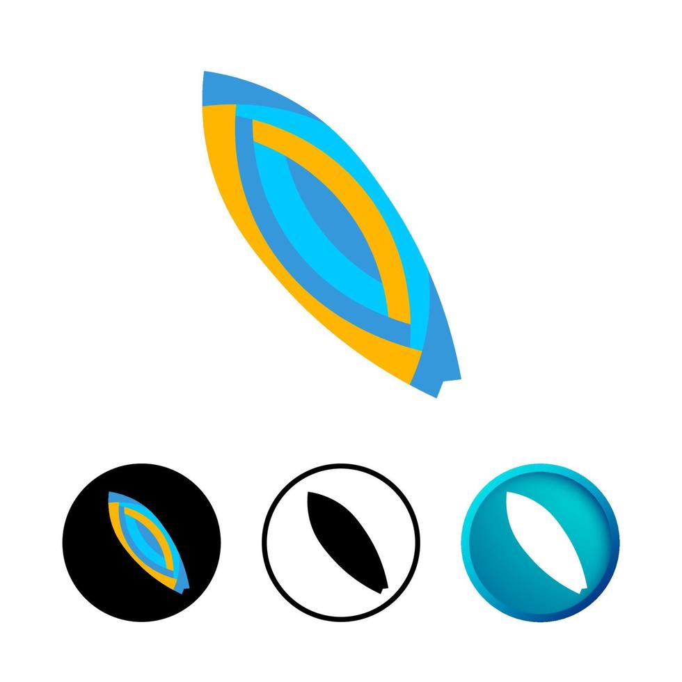 Abstract Surf Icon Illustration vector