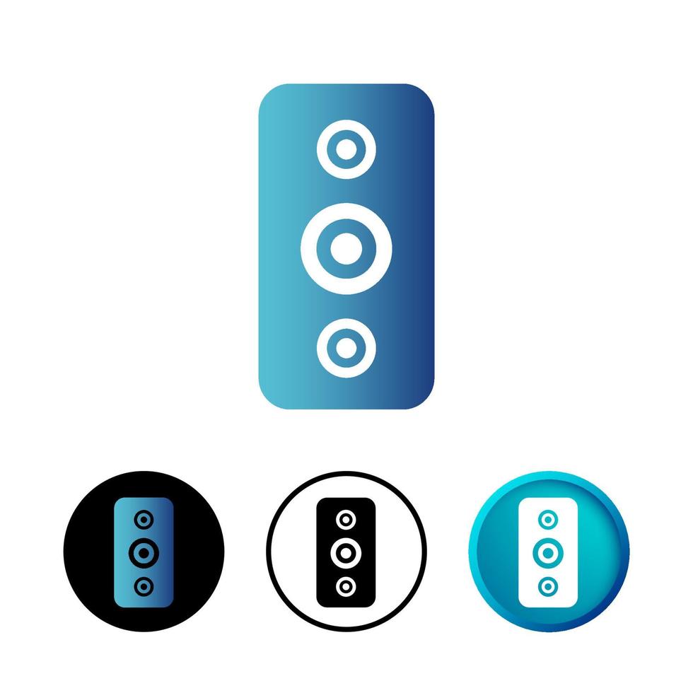 Abstract Speaker Icon Set vector