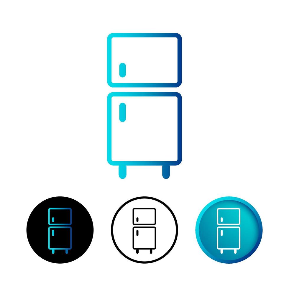 ilustración de icono de refrigerador moderno vector