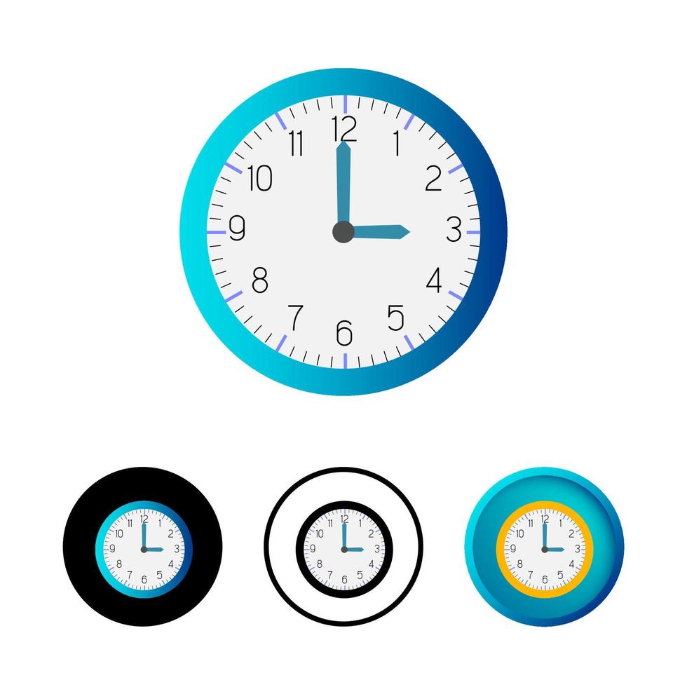 Abstract Clock Icon Illustration 3720627 Vector Art at Vecteezy