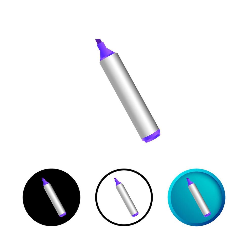Abstract Marker Pen Icon Illustration vector