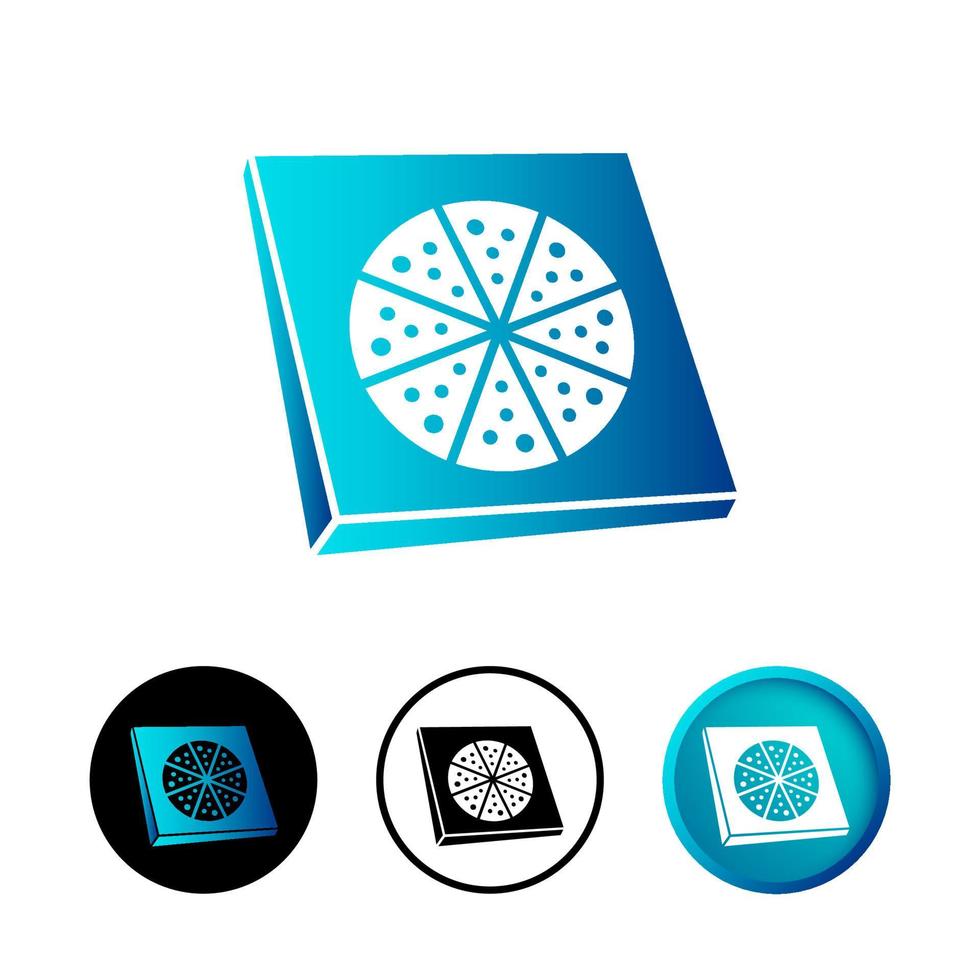 Abstract Pizza Box Icon Illustration vector