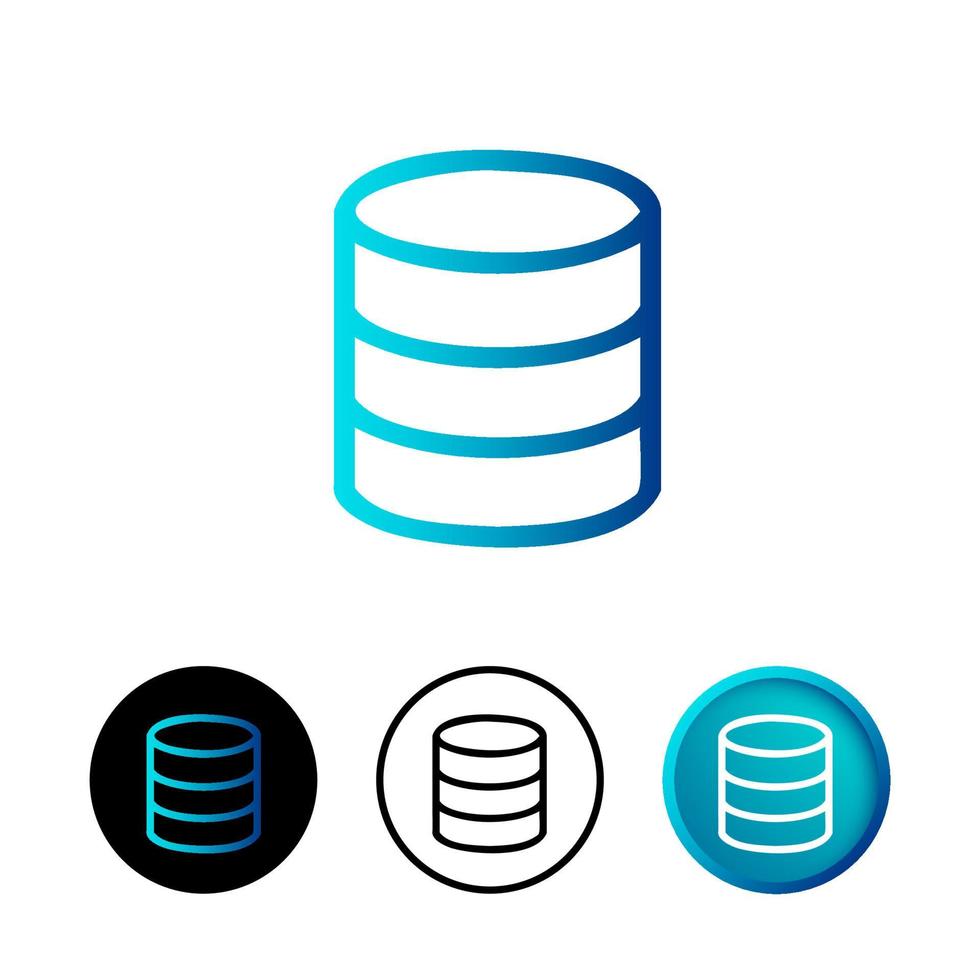 Modern Database Icon Illustration vector