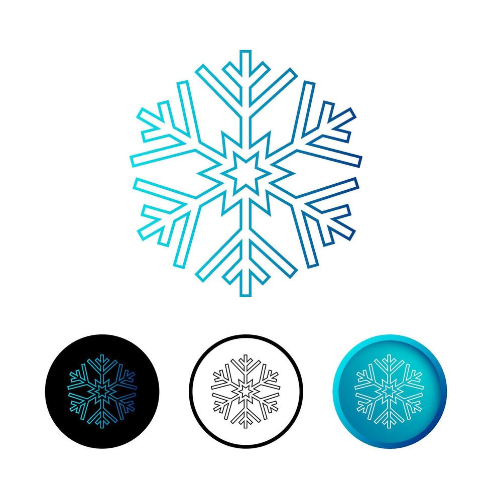 Modern Snowflake Icon Illustration vector