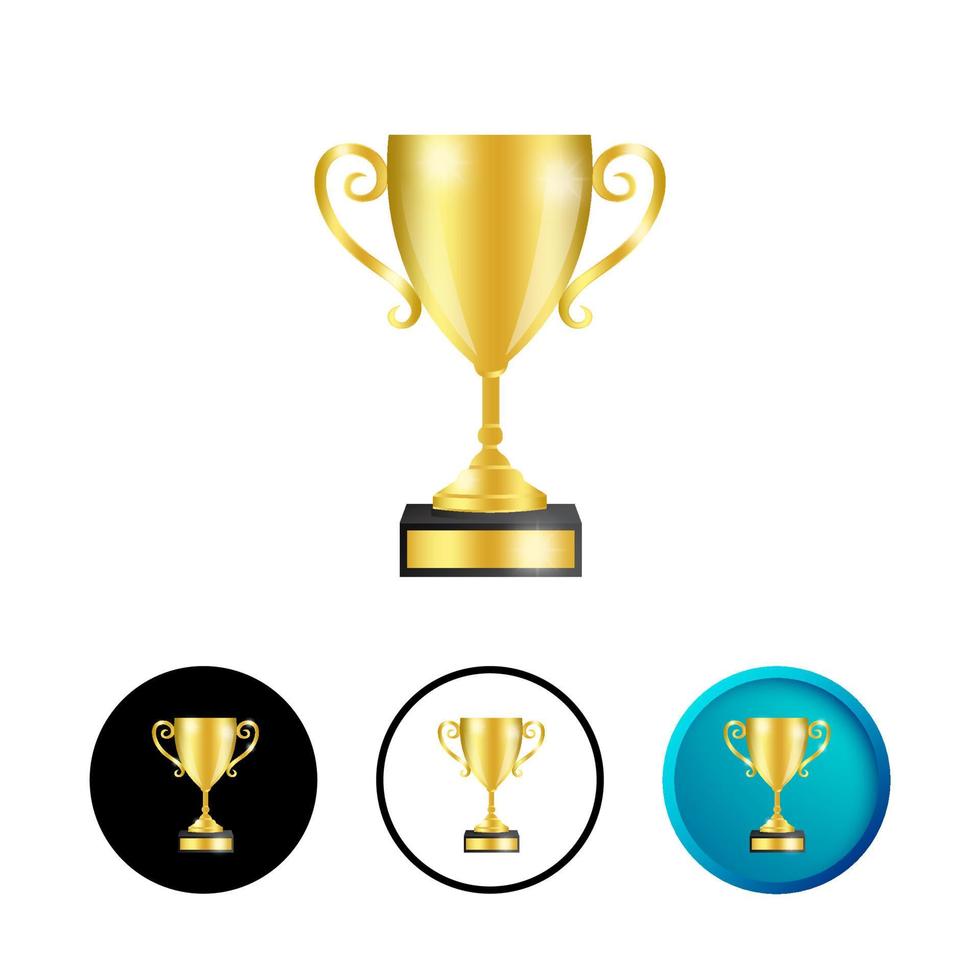 Abstract Golden Trophy Icon Illustration vector