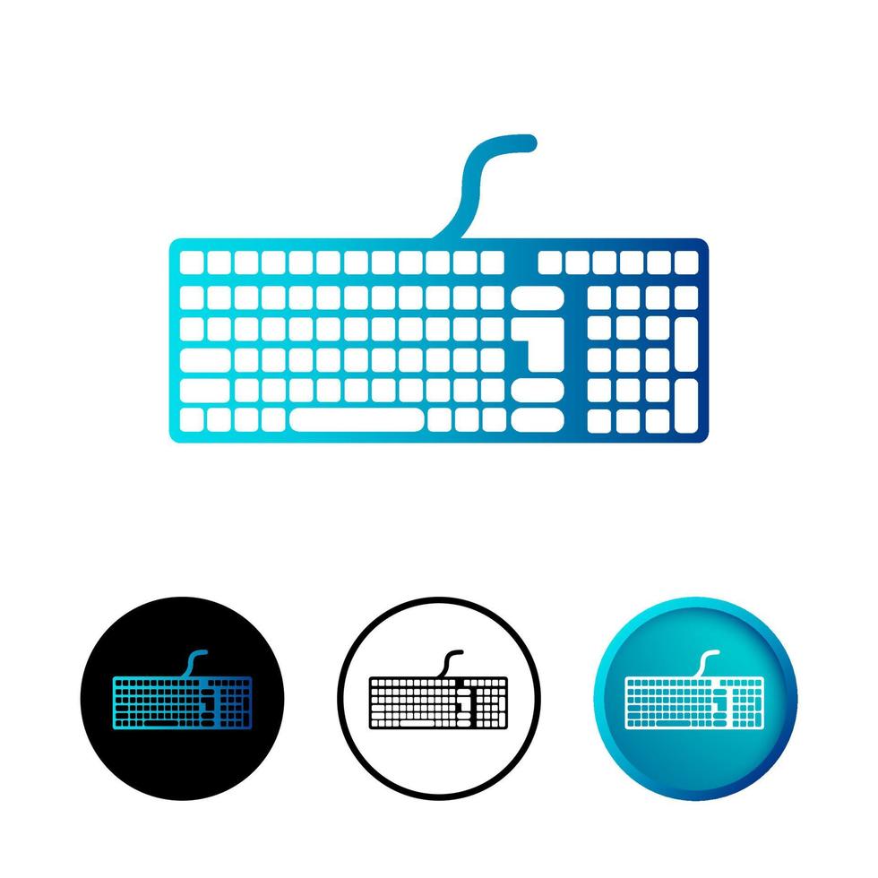 conjunto de iconos de teclado de computadora abstracto vector