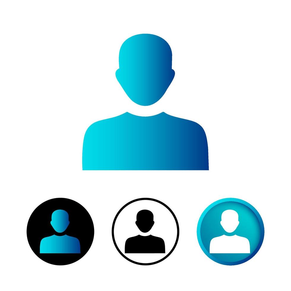 Abstract Man Avatar Icon Illustration vector