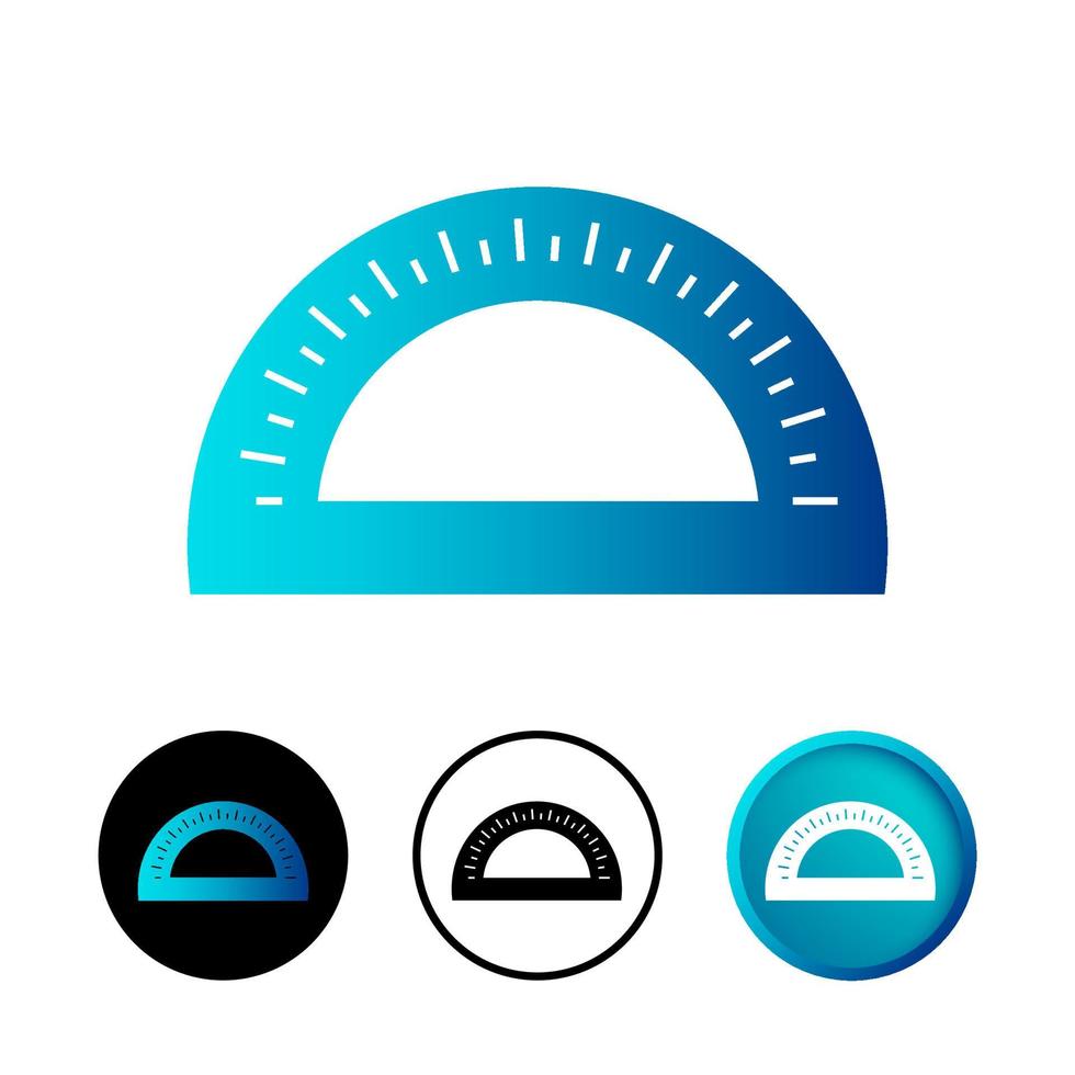 Abstract Semi Circle Ruler Icon Illustration vector