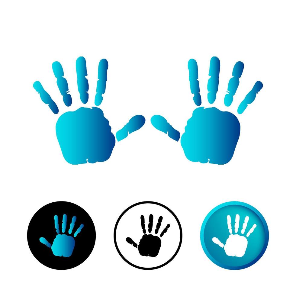 Abstract Handprint  Icon Illustration vector