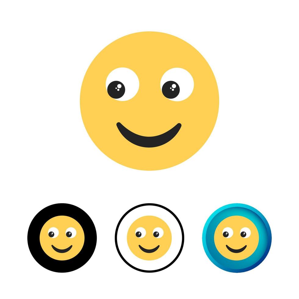 Modern Face with Rolling Eyes Icon Illustration vector