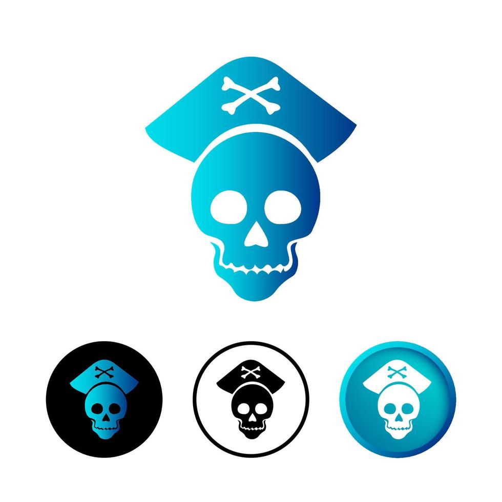Ilustración de icono de piratería abstracta vector