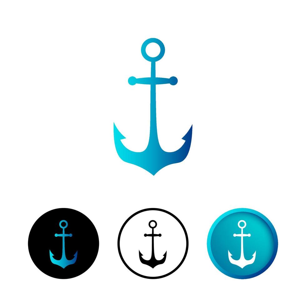 Abstract Boat Anchor Icon Illustration vector