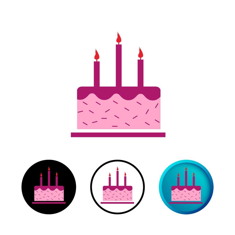 Abstract Cake Icon Illustration vector