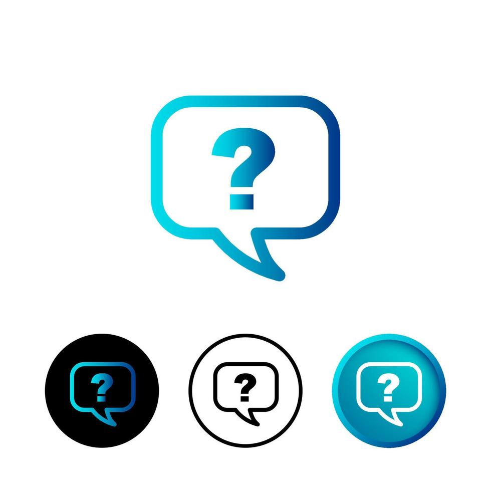 Abstract Question Icon Illustration vector